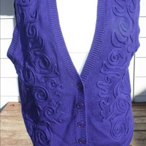 Vintage purple sweater vest